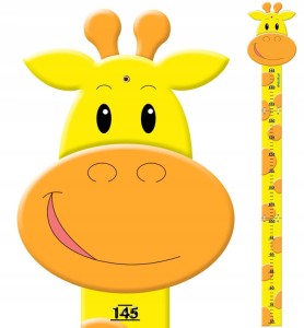 Żyrafka żółta miarka wzrostu dla dzieci HDF