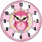 Sowa Edukacyjny zegar ścienny dla dzieci Bezgłośny mechanizm St
