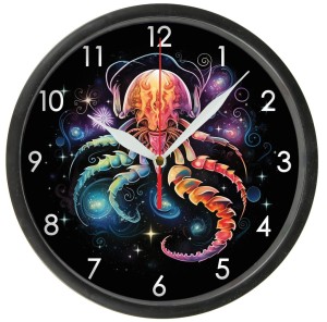 Znak zodiaku SKORPION zegar ścienny z szybką Bezgłośny mechanizm