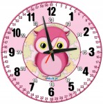 Sowa Edukacyjny zegar ścienny dla dzieci Bezgłośny mechanizm Gk
