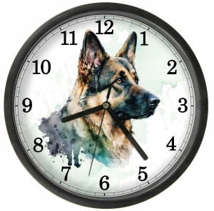 Pies 10 Zegar z Pupilem z szybką Bezgłośny mechanizm wiele wzorów