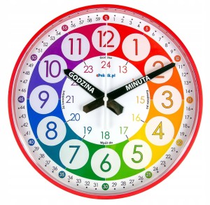 Nauczyciel czasu Cichy zegar ścienny do nauki dla dzieci 28 cm R1