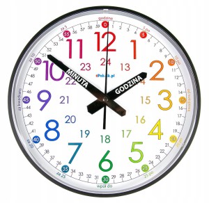 Nauczyciel czasu Cichy zegar ścienny do nauki dla dzieci 28 cm B4