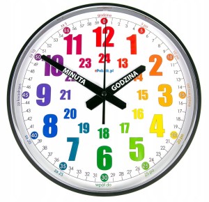 Nauczyciel czasu Cichy zegar ścienny do nauki dla dzieci 28 cm B3