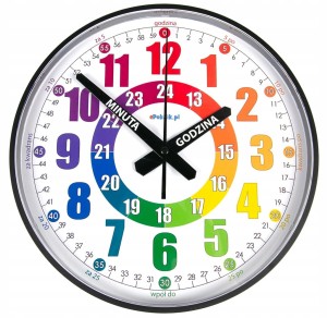 Nauczyciel czasu Cichy zegar ścienny do nauki dla dzieci 28 cm B2