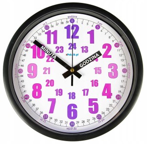 J3F Nauczyciel czasu Cichy zegar ścienny do nauki dla dzieci 23 cm