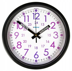 J4F Nauczyciel czasu Cichy zegar ścienny do nauki dla dzieci 23 cm