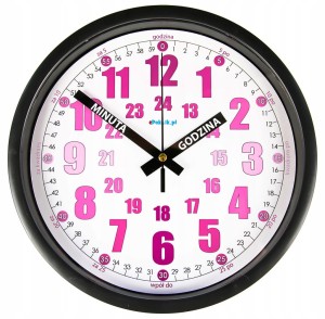 J3R Nauczyciel czasu Cichy zegar ścienny do nauki dla dzieci 23 cm