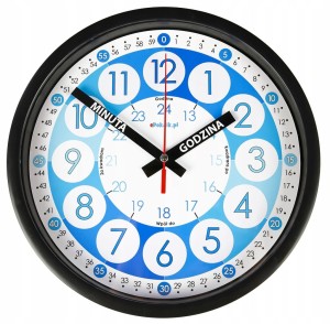 J1N Nauczyciel czasu Cichy zegar ścienny do nauki dla dzieci 23 cm