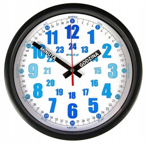 J3N Nauczyciel czasu Cichy zegar ścienny do nauki dla dzieci 23 cm