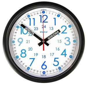 J4N Nauczyciel czasu Cichy zegar ścienny do nauki dla dzieci 23 cm