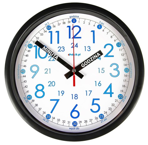 J4N Nauczyciel czasu Cichy zegar ścienny do nauki dla dzieci 23 cm