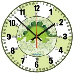 Dino Edukacyjny zegar ścienny dla dzieci Bezgłośny mechanizm D