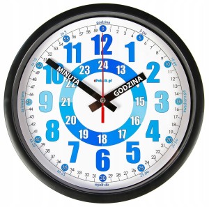 J2N Nauczyciel czasu Cichy zegar ścienny do nauki dla dzieci 23 cm