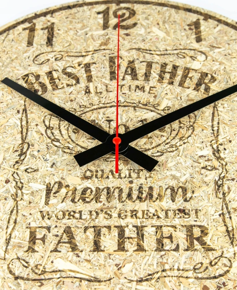 Zegar The Best Father Grawer laserowy Styl etykiety Jack Daniels MFP 38cm