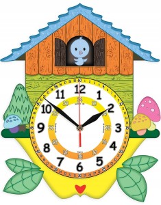 Domek z kukułką Edukacyjny zegar ścienny dla dzieci