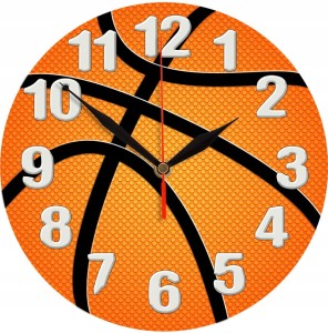 Piłka Do Koszykówki zegar ścienny dla dzieci Bezgłośny mechanizm