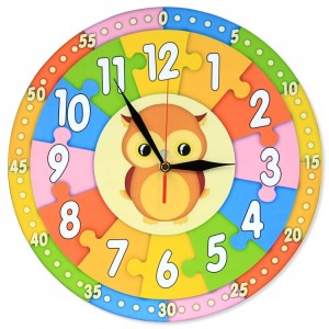 Puzzle zegar ścienny dla dzieci Bezgłośny mechanizm