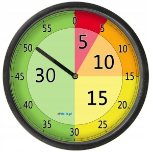 PD10 Plan Daltoński - Edukacyjny zegar ścienny dla dzieci Z szybką Bezgłośny mechanizm