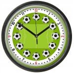Piłki Zegar ścienny z szybką dla kibica  wzór 105 - Bezgłośny mechanizm