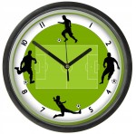 Piłkarze Zegar ścienny z szybką dla kibica  wzór 104 - Bezgłośny mechanizm