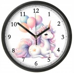 Jednorożec Zegar ścienny z szybką Bezgłośny mechanizm - wzór 4
