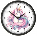 Jednorożec Zegar ścienny z szybką Bezgłośny mechanizm - wzór 22