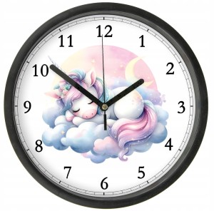 Jednorożec Zegar ścienny z szybką Bezgłośny mechanizm - wzór 29