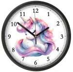 Jednorożec Zegar ścienny z szybką Bezgłośny mechanizm - wzór 30