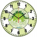 Dino Edukacyjny zegar ścienny dla dzieci Bezgłośny mechanizm