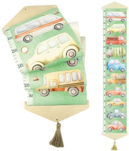 Miarka wzrostu dla dzieci na PŁÓTNIE Auta